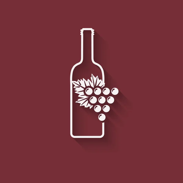 Uvas elemento de diseño del vino — Vector de stock