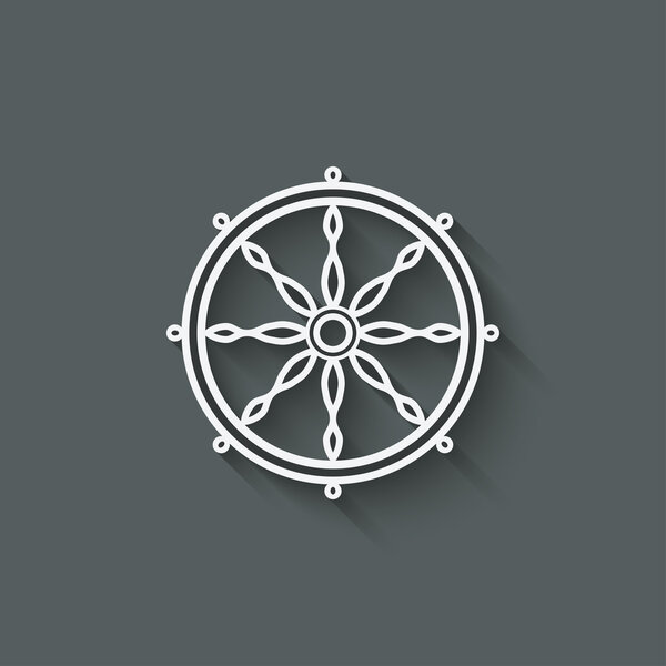 dharma wheel design element