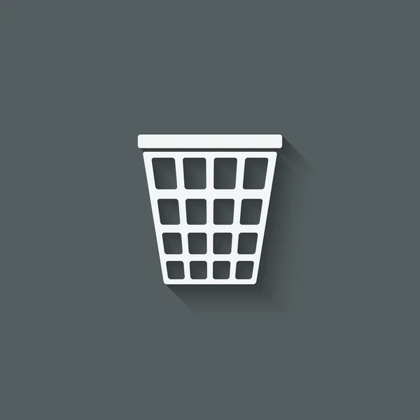 Empty trash basket — Stock Vector