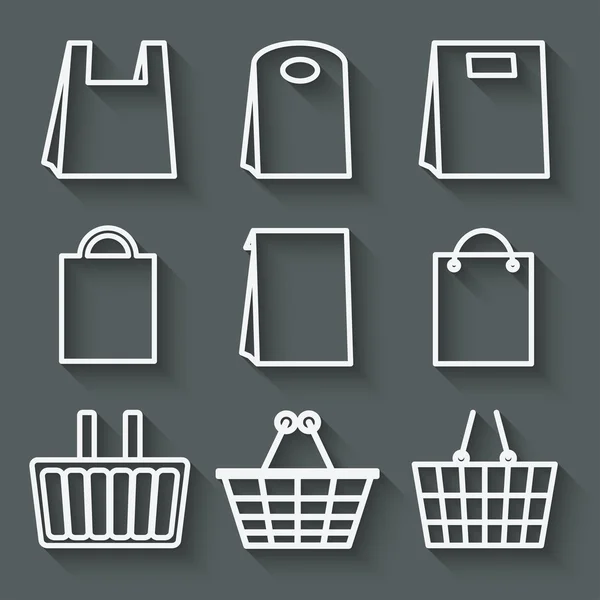 Store bag set — Stock Vector