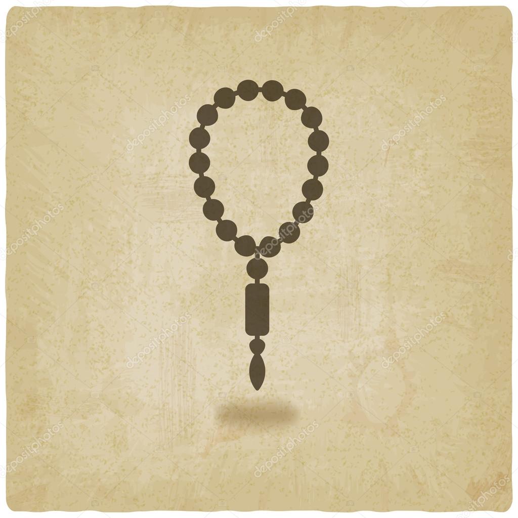 Rosary old background - vector illustration. eps 10