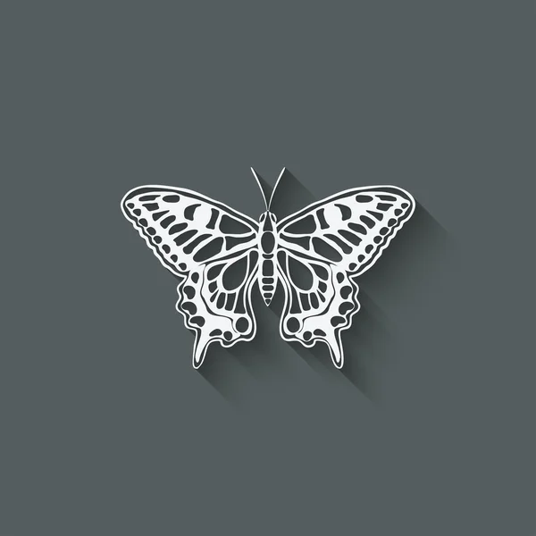 白い蝶キアゲハ ロイヤリティフリーストックベクター