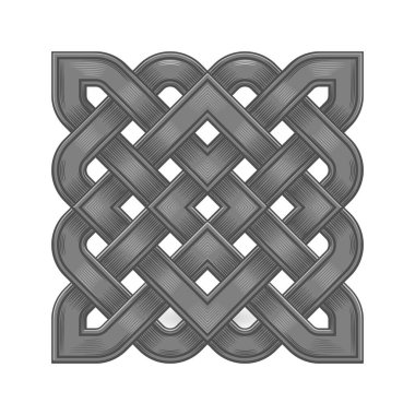 Beyaz arka planda Kelt düğümü. Vektör illüstrasyonu