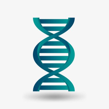 Beyaz arka planda DNA sembolü simgesi. Vektör illüstrasyonu