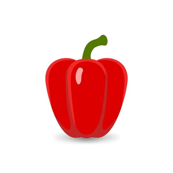 Vegetales Pimiento Sobre Fondo Blanco Ilustración Vectorial — Archivo Imágenes Vectoriales