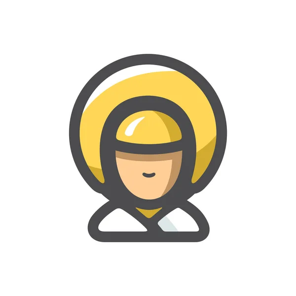 ( 영어 ) Holy Face With Halo Vector icon Cartoon illustration — 스톡 벡터