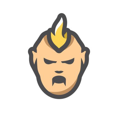 Korku Maskesi Vektör simgesi çizimi olan zombi..