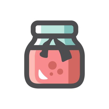 Reçel kavanozu basit Vektör simgesi Çizim Çizimi illüstrasyonu