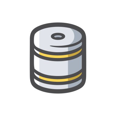 Çelik bira fıçısı vektör simgesi Çizgi film illüstrasyonu