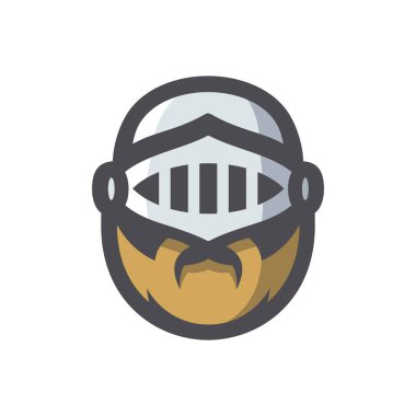 Savaşçı Şövalye Baş Vektör simgesi Çizim Çizimi