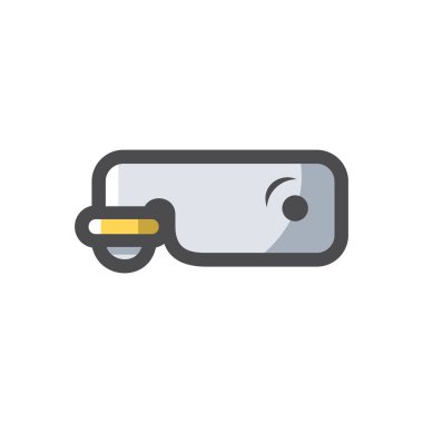 Kapı mandalı basit Vektör simgesi Çizgi Filmi illüstrasyonu