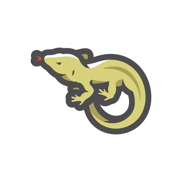 Lizard desert animal Vector icon Cartoon illustration — Stock Vector