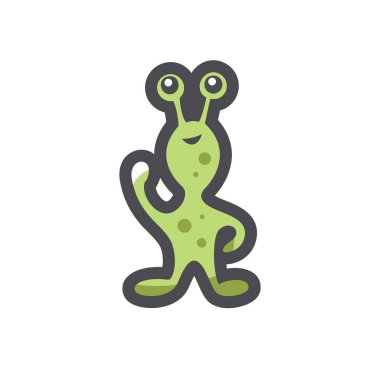 Mars UFO uzaylı yaratık Vektör simgesi Çizim Çizimi