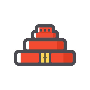 Rus Mozolesi kırmızı kare vektör simgesi karikatür resimlerinde