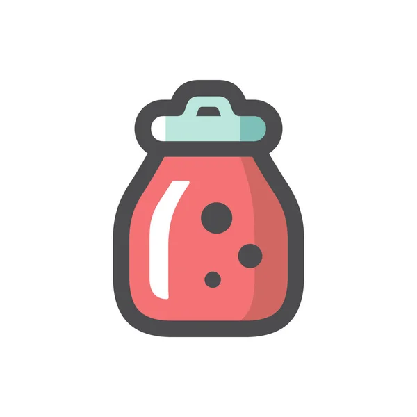 Jam jar simple Vector icon Cartoon illustration — 스톡 벡터