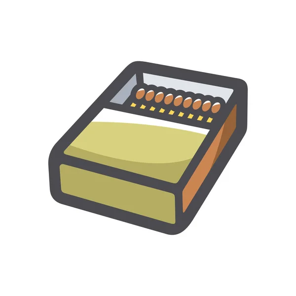 Matchbox και ταιριάζει με εικονίδιο διάνυσμα Εικονογράφηση κινουμένων σχεδίων — Διανυσματικό Αρχείο
