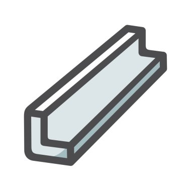 Sıcak rulo çelik L Profil Vektörü simgesi çizimi