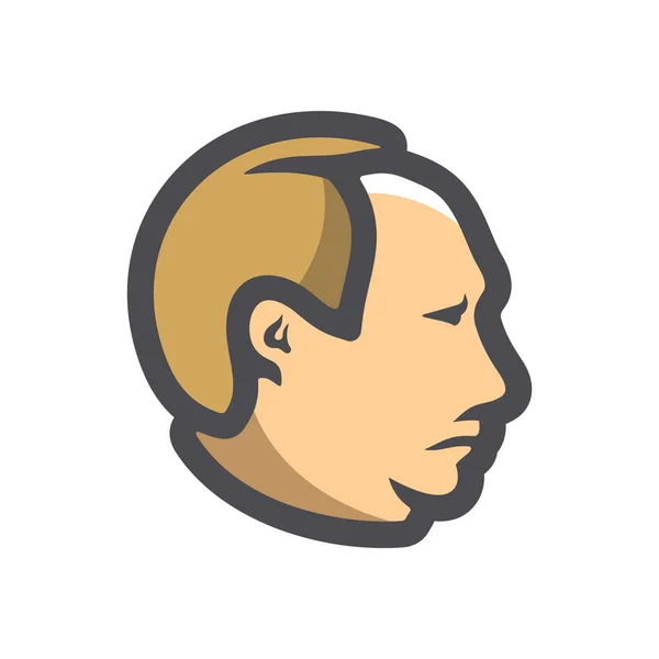 Rosyjski mężczyźni głowa wektor ikona kreskówka ilustracja. — Wektor stockowy