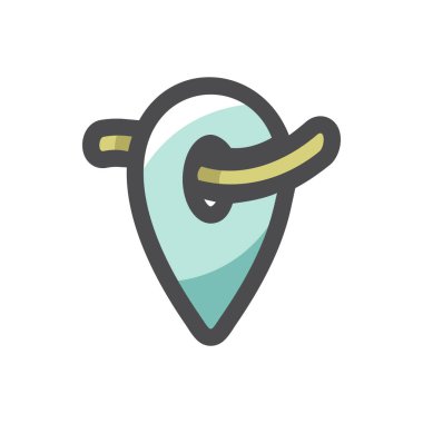 İplik Vektörü simgesi Çizgi Filmi illüstrasyonuyla İğne Dikiliyor.