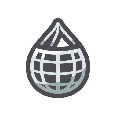 Balıkçılık ağı basit Vektör simgesi Çizgi Filmi illüstrasyonu.