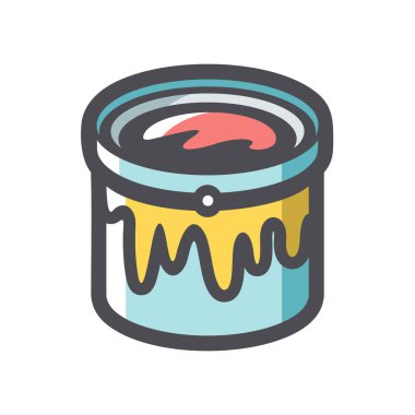 Boya Vektörü Simgesi Çizim Çizimi