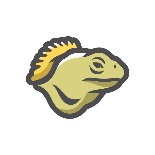 Iguana Lizard Reptile Vector icon Cartoon — стоковий вектор