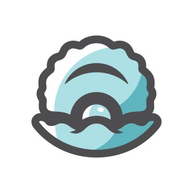 İnci Vektör simgesi resimli kabuk.