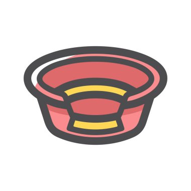 Hayvan Yatağı Vektör Simgesi Çizim Çizimi.