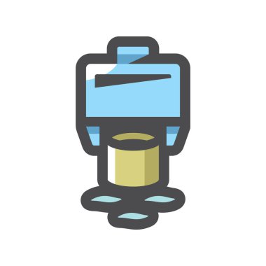 Yığın Sürücüsü Çekiç Vektör simgesi Çizim illüstrasyonu.