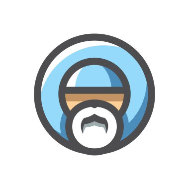 Kutup adamı baş vektör simgesi Çizgi Film illüstrasyonu.