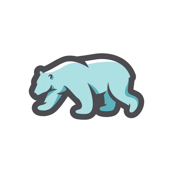 White Polar Bear Vector icon Cartoon illustration — Stock Vector