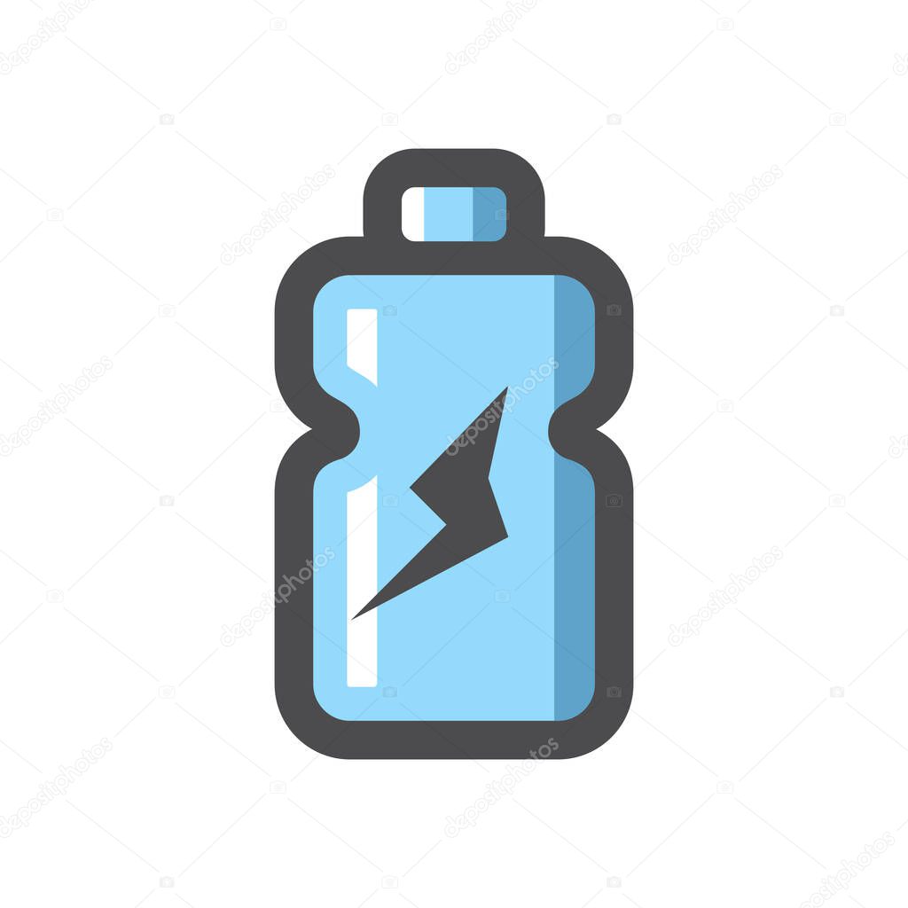 Used plastic bottle waste Vector icon Cartoon illustration.