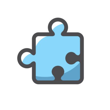 Bulmaca ögesi basit Vektör simgesi Çizim illüstrasyonu