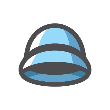 Retro kadın şapka Vektör simgesi Çizgi Film illüstrasyonu