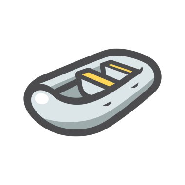 Şişirilebilir lastik bot vektör simgesi çizimi