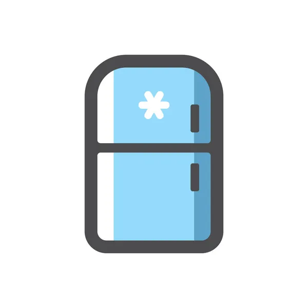 Réfrigérateur équipement froid Icône vectorielle Illustration de bande dessinée — Image vectorielle