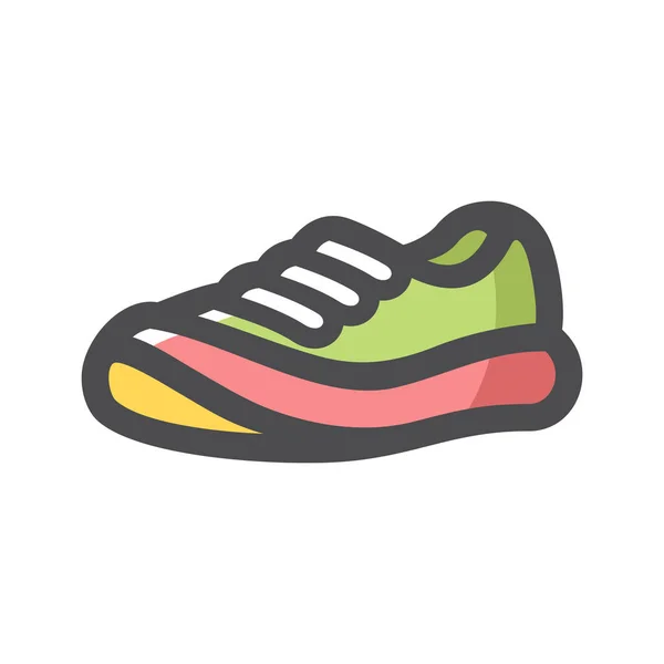 Sneaker Chaussures de course icône vectorielle Illustration de bande dessinée — Image vectorielle