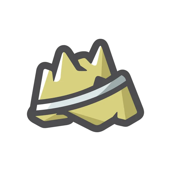 ( 영어 ) Mountain serpentine road Vector icon Cartoon illustration — 스톡 벡터