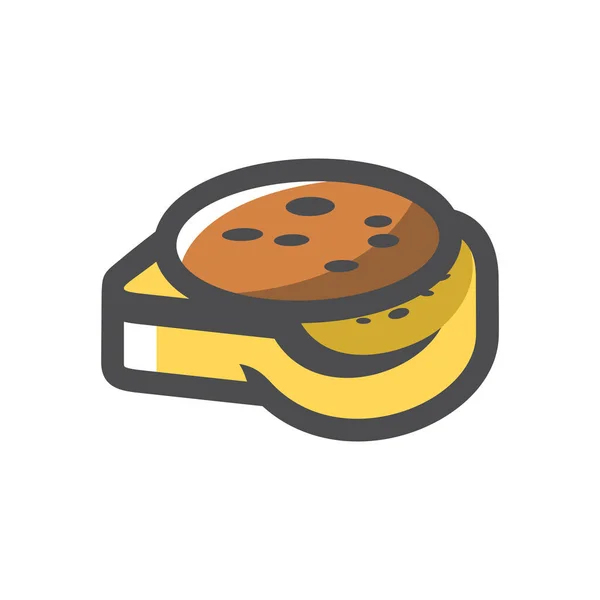 Sandwich snabbmat vektor ikon Tecknad illustration. — Stock vektor