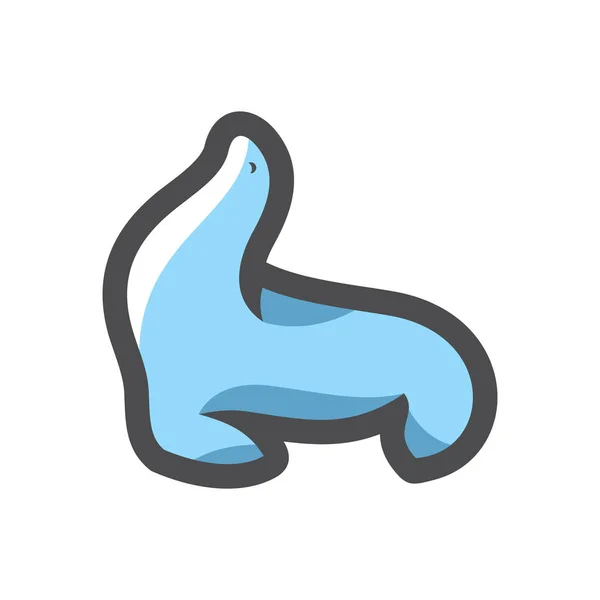 Seal sea bear Vector icon Cartoon illustration — 스톡 벡터