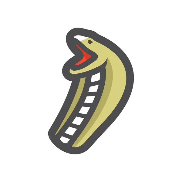 Icono de Vector de Reptil Serpiente Verde Ilustración de dibujos animados. Vectores De Stock Sin Royalties Gratis