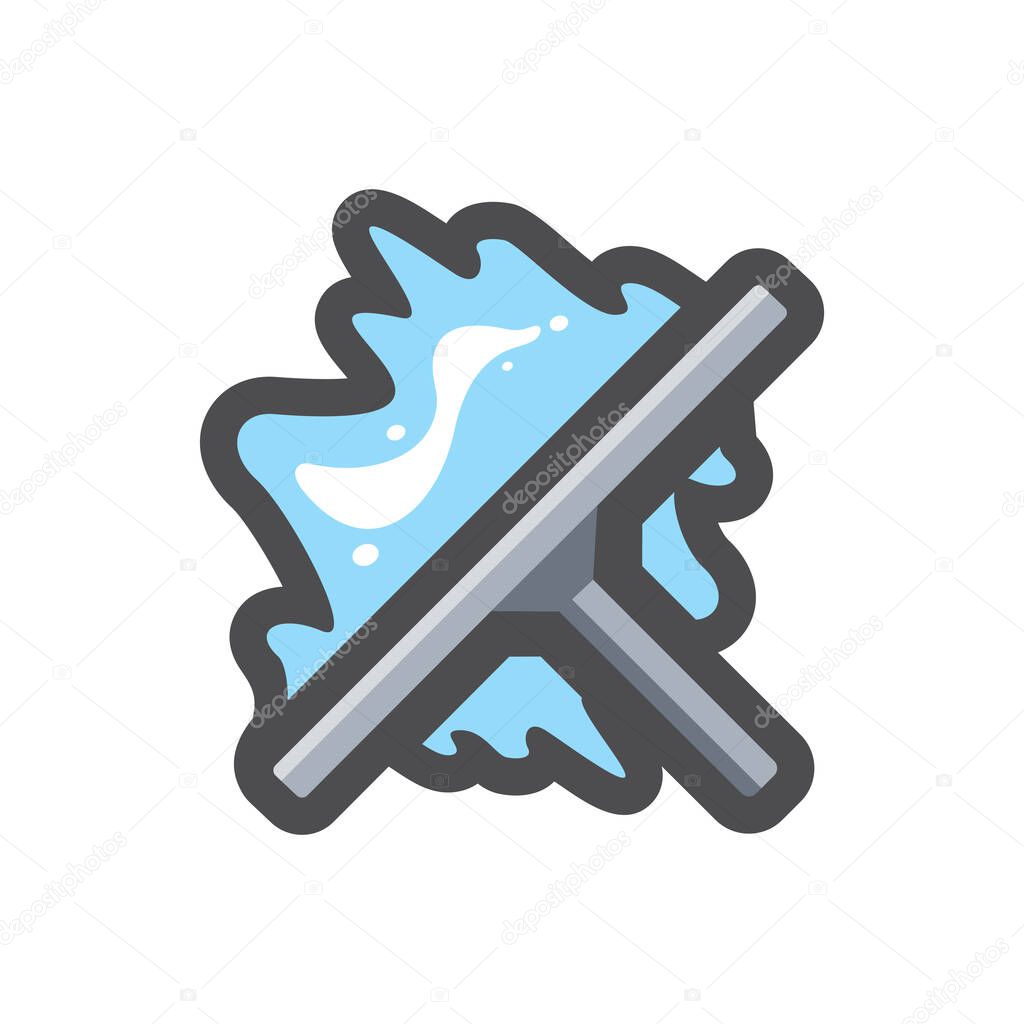 Window cleaning tool Vector icon Cartoon illustration