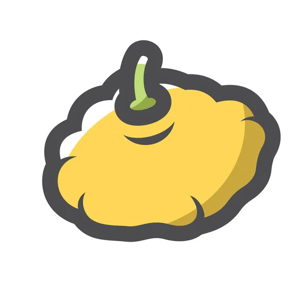 Squash yellow vegetable Vector icon Cartoon illustration. — Stock Vector
