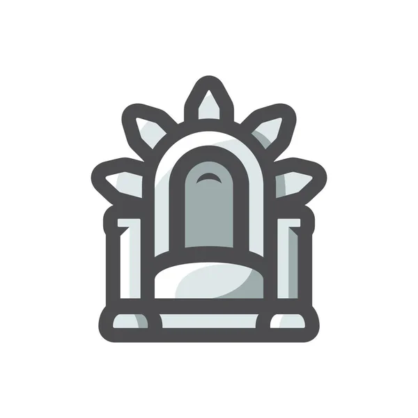 Medieval Throne of swords Vector icon Cartoon illustration. —  Vetores de Stock