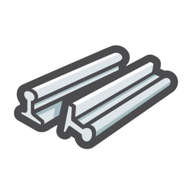 Metal montajlar çelik vektör simgesi resimlemesini pekiştirir