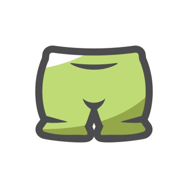 İç çamaşırlı adam iç çamaşırı moda vektör simgesi çizimi.