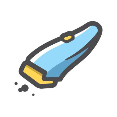 Süpürge Temizleyici Temizleyici Araç Vektör Simgesi Çizim illüstrasyonu.