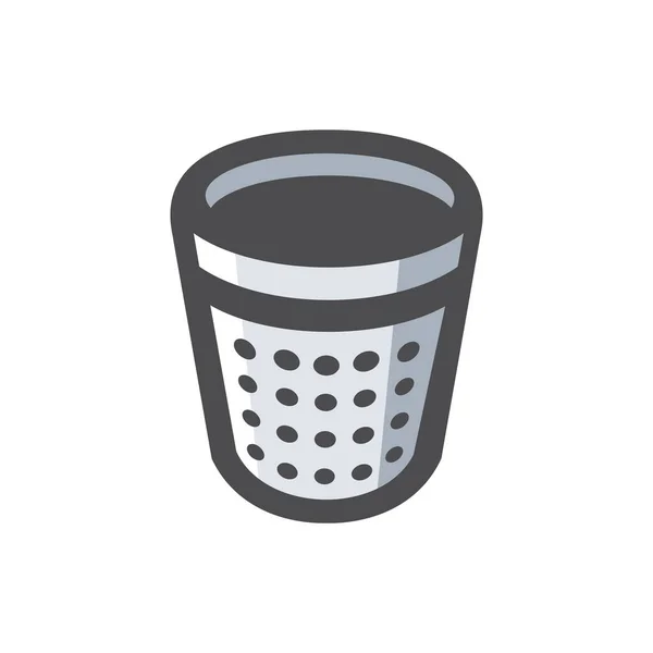 Office trash can Vector icon Cartoon illustration. — Vetor de Stock