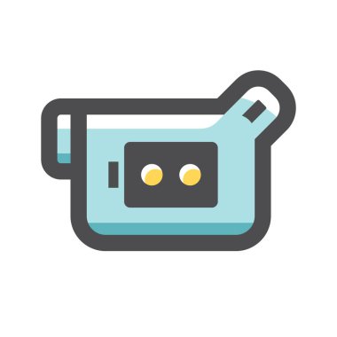 Video Kamera ekipmanı Vektör simgesi Çizgi Filmi illüstrasyonu.