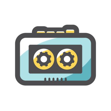Sözlük Kaydedici aygıt Vektör simgesi Çizgi Filmi illüstrasyonu.